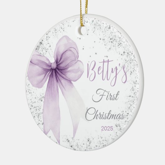 Baby's eerste kerst Ornament Bow Coquette (Links)