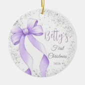 Baby's eerste kerst Ornament Bow Coquette (Voorkant)