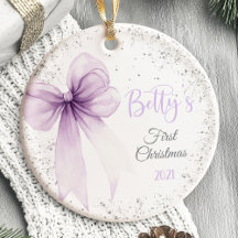 Baby's eerste kerst Ornament Bow Coquette