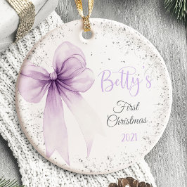 Baby's eerste kerst Ornament Bow Coquette