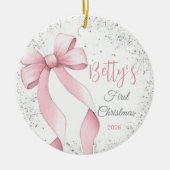 Baby's eerste kerst Ornament Bow Coquette (Voorkant)
