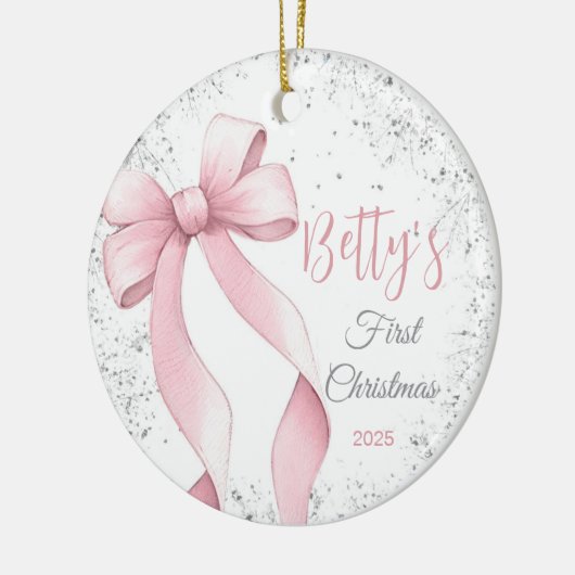 Baby's eerste kerst Ornament Bow Coquette (Links)