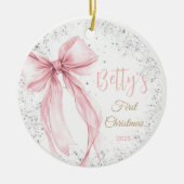 Baby's eerste kerst Ornament Bow Coquette (Voorkant)