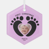 Baby's eerste kerst Ornament - Foto Keepsake (Voorkant)
