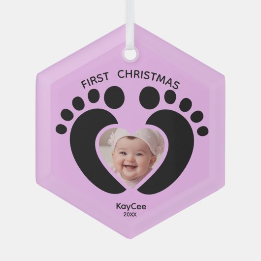 Baby's eerste kerst Ornament - Foto Keepsake (Voorkant)