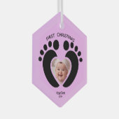 Baby's eerste kerst Ornament - Foto Keepsake (Voorkant Rechts)