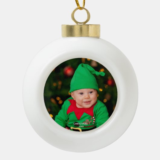 Baby's eerste kerst Ornament - Foto Keepsake (Voorkant)