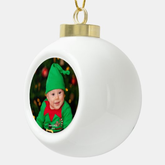 Baby's eerste kerst Ornament - Foto Keepsake (Rechts)
