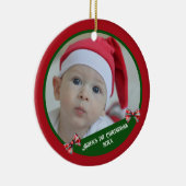 Baby's eerste kerst Ornament | Fotosjabloon (Rechts)