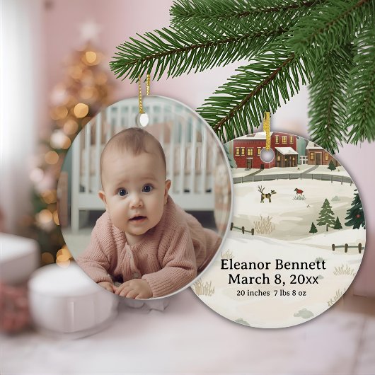 Baby's Eerste Kerst Ornament – Gepersonaliseerd