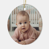 Baby's Eerste Kerst Ornament – Gepersonaliseerd (Links)