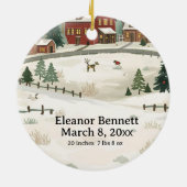 Baby's Eerste Kerst Ornament – Gepersonaliseerd (Achterkant)