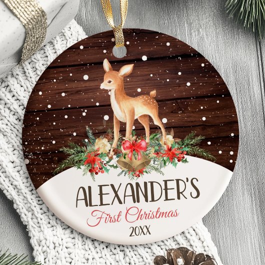 Baby's eerste kerst Ornament Herten bos