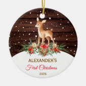 Baby's eerste kerst Ornament Herten bos (Voorkant)