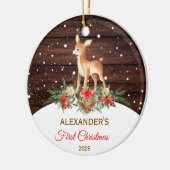 Baby's eerste kerst Ornament Herten bos (Links)