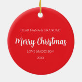 Baby's Eerste Kerst Ornament keramiek (Achterkant)
