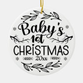Baby's eerste kerst Ornament met Afbeelding (Voorkant)
