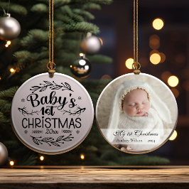 Baby's eerste kerst Ornament met Afbeelding