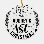 Baby's eerste kerst Ornament pasgeboren Afbeelding (Voorkant)