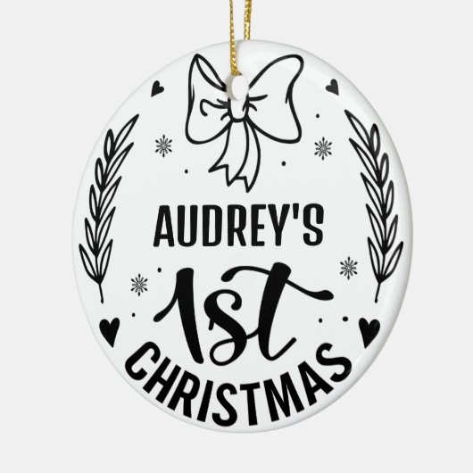 Baby's eerste kerst Ornament pasgeboren Afbeelding (Links)