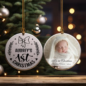 Baby's eerste kerst Ornament pasgeboren Afbeelding