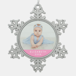 Baby's eerste kerst Ornament roze