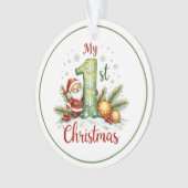 Baby's Eerste Kerst Ornament – Sneeuwman Aandenken (voorkant)