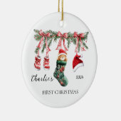 Baby's eerste kerst Ornament - Teddy Bear (Rechts)