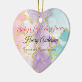 Baby's eerste kerst Ornament terug aangepaste foto (Links)