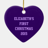 Baby's eerste kerst ornamenten Gevulde Lam (Achterkant)