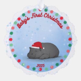 Baby's eerste kerst - Papieren ornament - Nijlpaar Kaart