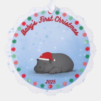Baby's eerste kerst - Papieren ornament - Nijlpaar Kaart