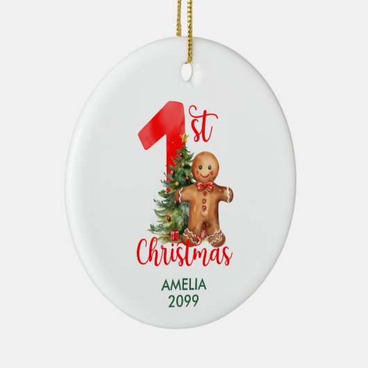 Baby's eerste kerst peperkoek Ornament (Rechts)