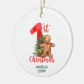 Baby's eerste kerst peperkoek Ornament (Links)