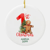 Baby's eerste kerst peperkoek Ornament (Achterkant)