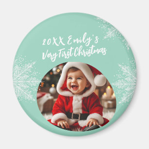 Baby's eerste kerst Persoonlijke foto Magneet