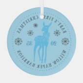 Baby's eerste kerst Persoonlijke herinnering Glas Ornament (Achterkant)
