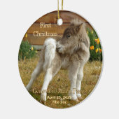 Baby's eerste kerst Pony in Poppies Ornament (Links)