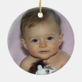 Baby's eerste kerst Pony in Poppies Ornament (Achterkant)