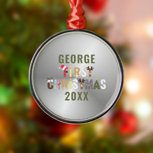Baby's eerste Kerst Premium Metal Ornament