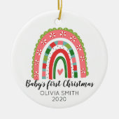 Baby's eerste kerst regenboog ornament (Voorkant)