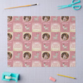 Baby's eerste kerst Roze Herten Foto Tissuepapier (Craft)