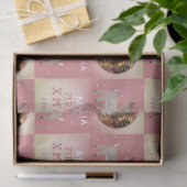 Baby's eerste kerst Roze Herten Foto Tissuepapier (Geschenk)