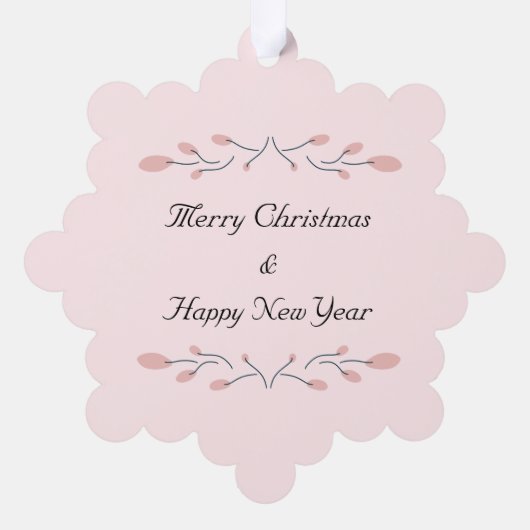 Baby's eerste kerst roze Ornament (Achterkant)