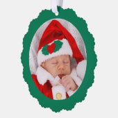 Baby's eerste kerst Schattige kerst Ornament Kaart (Links)