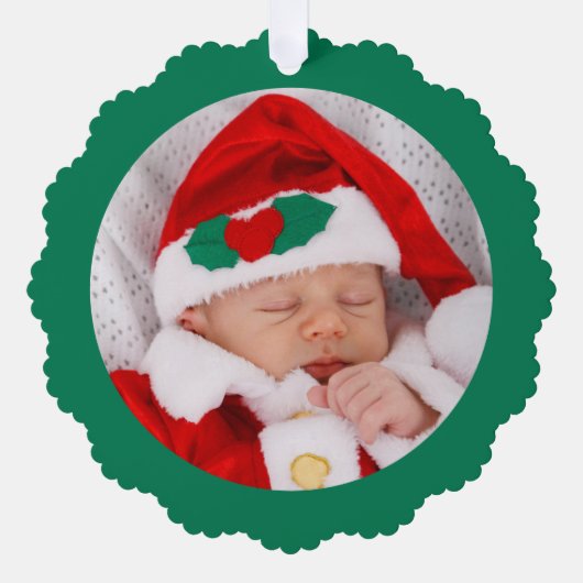 Baby's eerste kerst Schattige kerst Ornament Kaart (Voorkant)