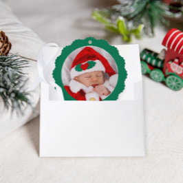 Baby's eerste kerst Schattige kerst Ornament Kaart