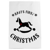 Baby's eerste kerst schommelpaard medium cadeauzakje (Achterkant)