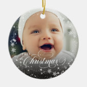 Baby's eerste kerst sneeuwvlok Ornament (Voorkant)