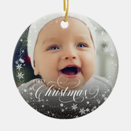 Baby's eerste kerst sneeuwvlok Ornament (Voorkant)